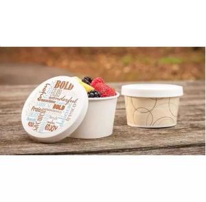 Quality Wholesale Disposable Ice Cream Container Printing Take Away 8oz White Paper Bowls wholesale