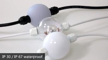 5m 25 dmx ball strings led point light pixel 3d globe curtain lights programmable decoration