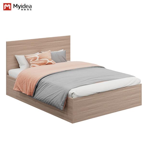 Support customization Modern Minimalist Wood Single Bed For Bedroom School