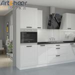 Modern Kitchen Cabinets and Artificial Stone Backsplash for Classic Design