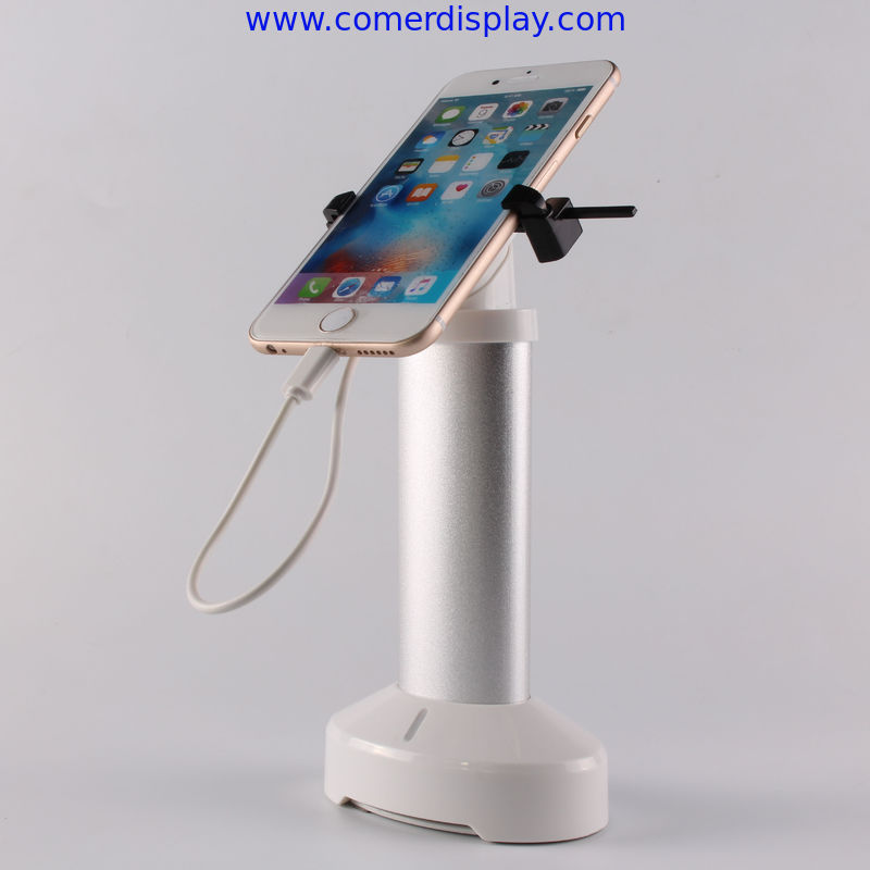 COMER Mobile phone stands mounts sensor with high security gripper anti theft shop security