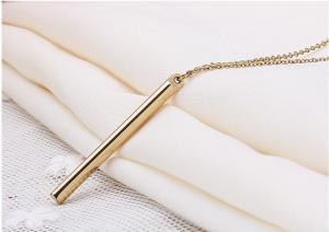 Quality Fashion Stainless Steel Jewelry Pendants Gold Necklaces Gift Sweater Fashion Necklace wholesale
