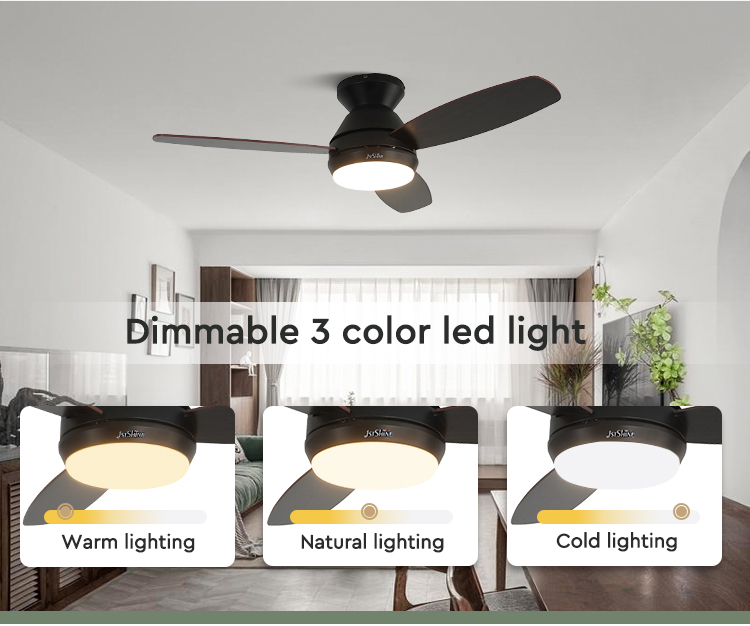 Switch Type Remote Control 42 Inch LED Ceiling Fan with MDF Blades and LED Light