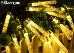 Fairy Solar Powered Outdoor Icicle Christmas Lights , Solar Powered String