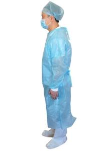 Quality Anti Virus Disposable Isolation Gowns Nonwoven Cloth With Cap One Piece wholesale