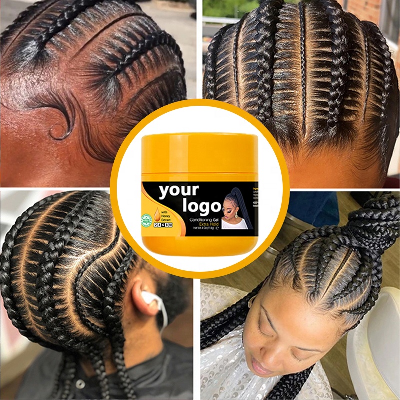 Customization Accepted 4oz Shine Jam Hair Gel for Strong Hold and Styling Braided Hair