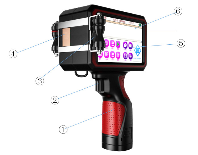 300-600DPI Handheld Jet Printer 996G / Logo Inkjet Printer With 5 Inch Touch Screen