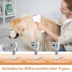 Customizable 300W Pet Grooming Vacuum Tool for Hair Shedding Trimmer Comb