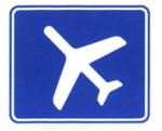 Good Price Traffic Sign General Road Guidance Signs Blue and White Color Sheet