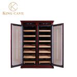 Large Capacity Cigar Cooler Humidor Double Glass Door LED Lighting