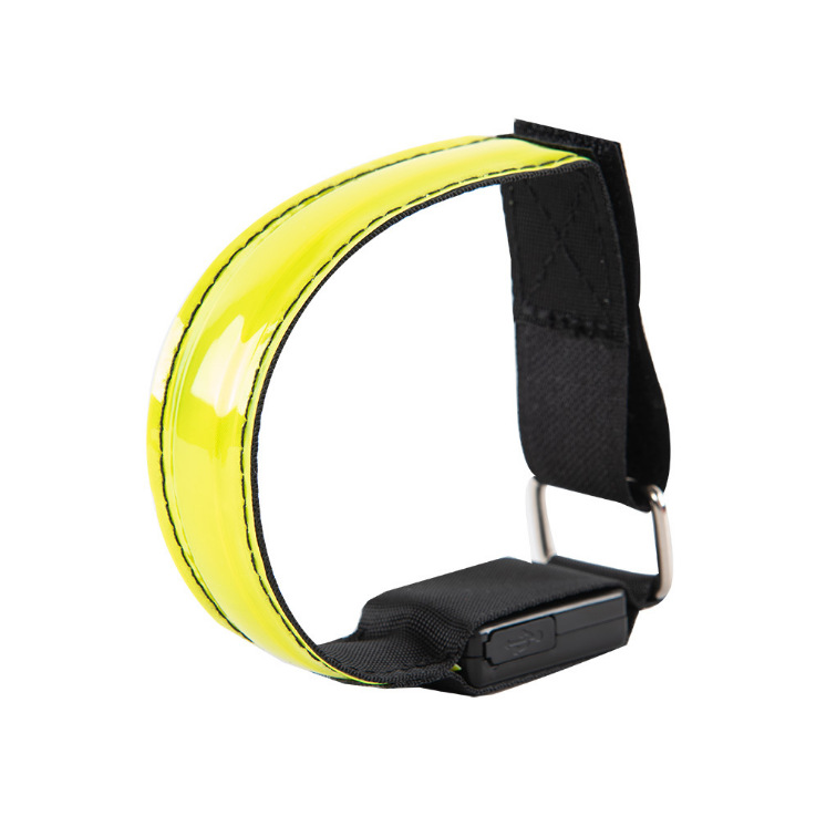 Rechargeable led luminous arm with LED reflective bracelet luminous with fun run outdoor sports running lights