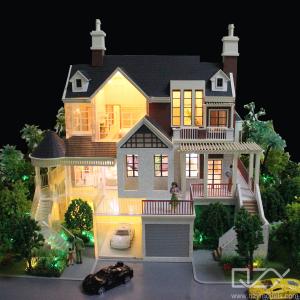 Quality House Interior Architectural Maquette Model 1/25 Oak Forest Villas ODM wholesale