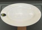White Porcelain Dinnerware Sets Wide Rim Round Plate Diameter 25cm Weight 150g