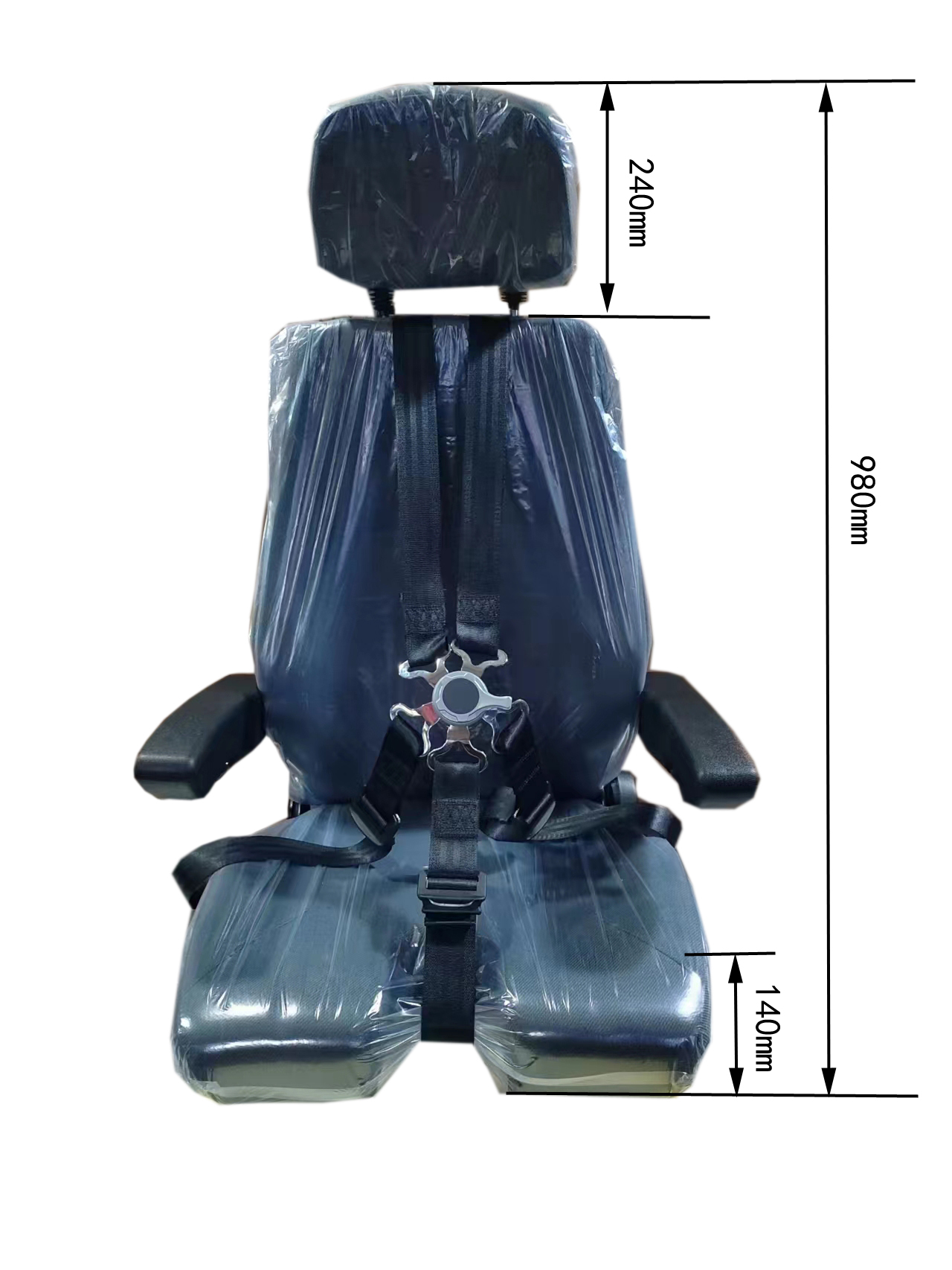 Leather Airplane Simulator Chair Black Motion Seat For Flight Simulator