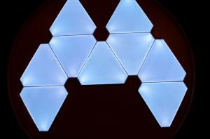 Quality Indoor Wifi Triangle LED Lights Atmosphere Multicolor Modular Hexagon RGB Wall Lights wholesale