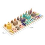 Geometric 14cm Wooden Math Toy Montessori Math Blocks Preschool Teaching