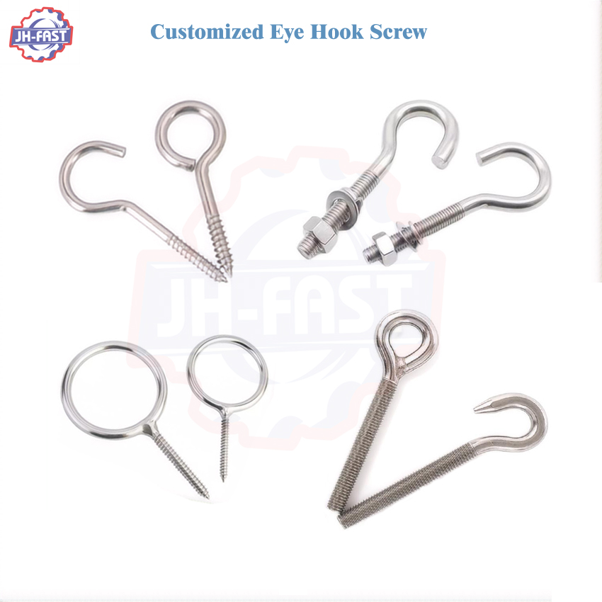Salt Spray Test Binding Head Metal Screw Eye Hook Self Tapping Wood Screws for Customized Hanging
