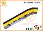 300 * 250 * 50mm 45 Degree 2 Channel Rubber Cable Corner Protector Yellow