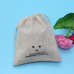 Wholesale Promotional Printed Small Sachet Gift Packaging Drawstring Jute Bag
