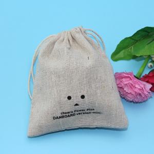 Quality Silk Printing Cotton Rope Linen Jute Drawstring Bag wholesale