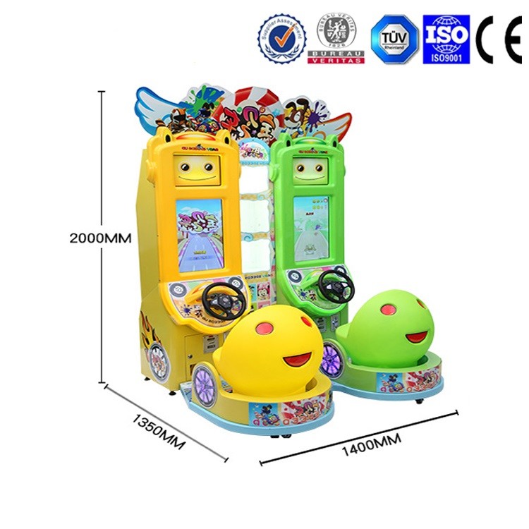 200W Arcade Games Machines , Amusement Park Driving Car Play Seat Simulator Racing Game