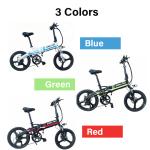 20 Inch Folding Electric Bicycle , Powerful E Bike 48v 350w Motor Variable Speed