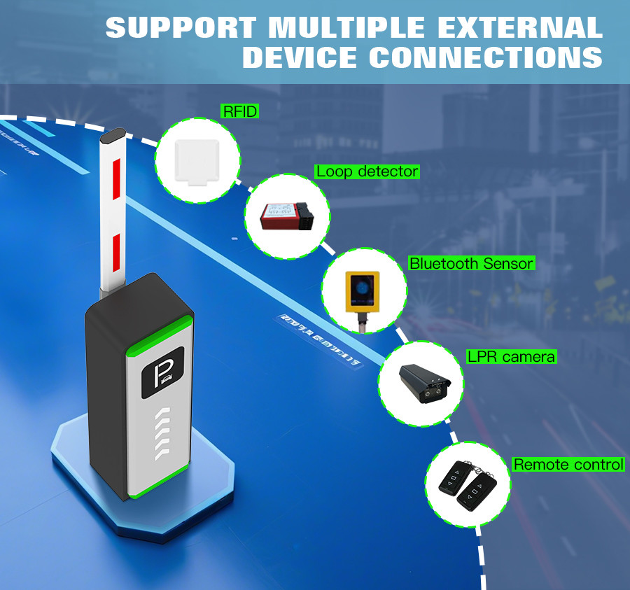 HCW Electric Servo Motor Rfid Boom Barrier Gate For Automatic Parking System
