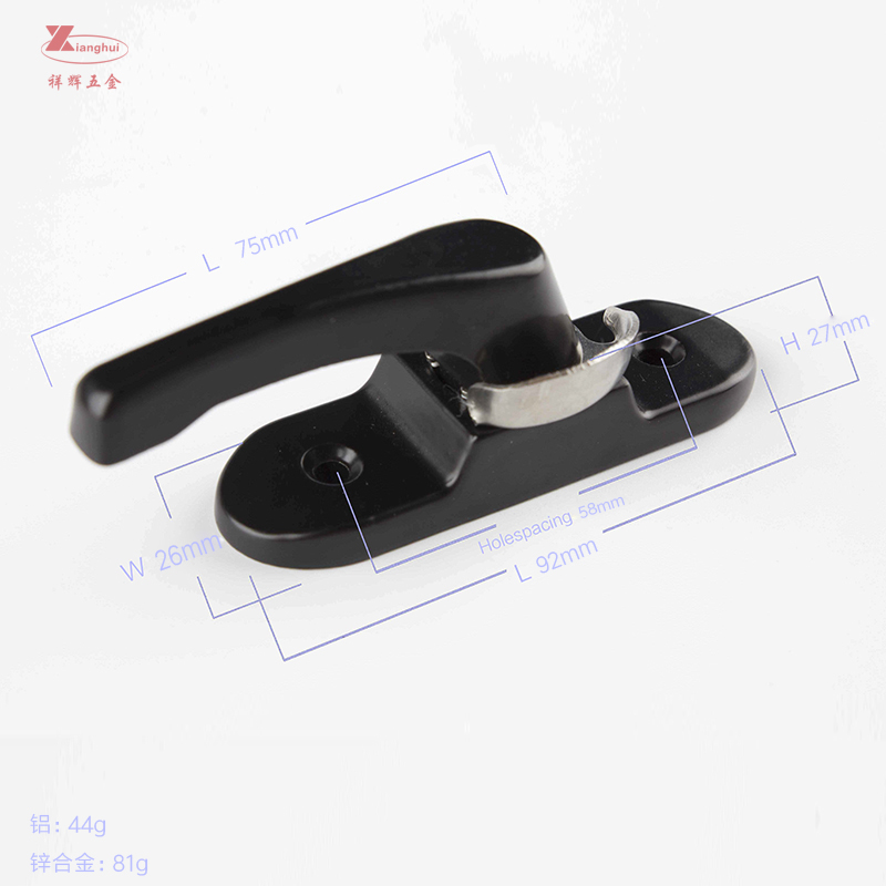 Laser Logo UPVC Crescent Window Lock Sliding Window Hardware Accessories for Windows