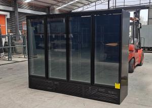 Quality Plug In Heavy Duty Four Door Commercial Glass Door Display Freezer In Elegance Black wholesale