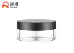 Single Wall Clear Flat Round Unguent Jar 100g Cosmetic Container