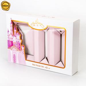 Quality Customized Printing 350gsm Nail Polish Cosmetic Packaging Box With Clear Window wholesale