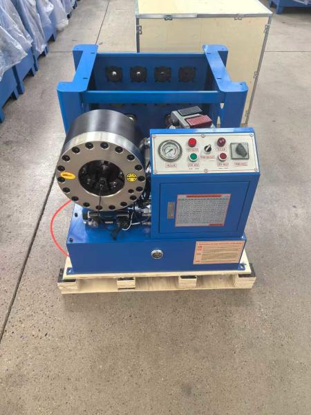 Efficient Portable Hydraulic Hose Crimper Crimping Blue Color Electric Model