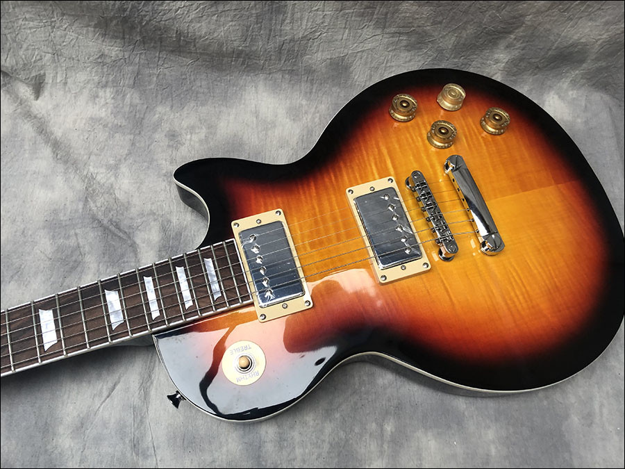 2019 High quality white electric guitar,Mahogany body With Flamed Maple Top,Chrome Hardware,free shipping