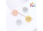 25mm Round Shaped SS304 Pendant Engraved Bracelet Charms