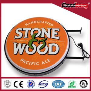 Quality Newest Design Round Light Box Acrylic Signage Double Sided wholesale