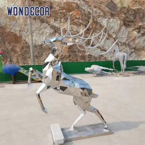 Quality Forge Art Abstract Animal Stainless Sculpture Geometry Deer wholesale