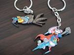 Colorful Embossed Custom PVC Keychains For Company Advertisement