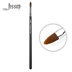 Quality Tongue Shape Synthetic Hair Lip Brush Black Silver Makeup Tools wholesale