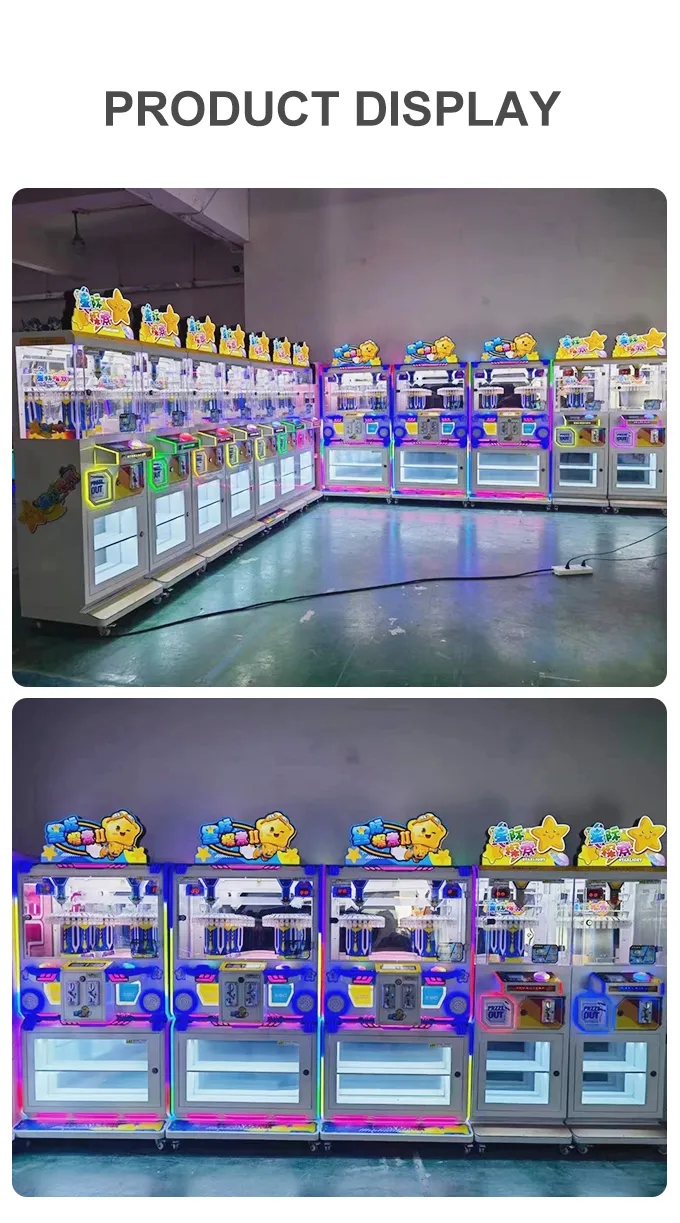 Customized Indoor Amusement Park 4 Players Clip Prize Gift Game Claw Machine for Your