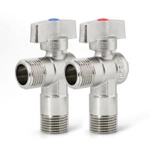 Quality UK Type 2 Way Angle Valve 90 Degree Brass Half Inch Angle Valve wholesale