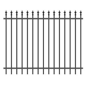 Quality Outdoor Wrought Iron Steel Fence Metal Picket Galvanized Black 6ftx8ft wholesale