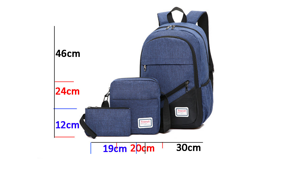Gray BSCI Computer Backpack Sets Student 3pc Backpack Set Business