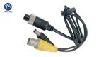 Vehicle Camera BNC RCA DC Extension Cable 4 Pin Male Aviation Plug Wire