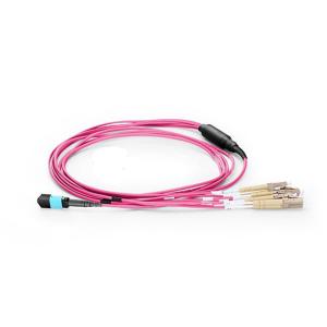 Quality OM4 12 Strands Harness Mtp Fiber Optic Cable 3.0mm PVC/LSZH Material wholesale
