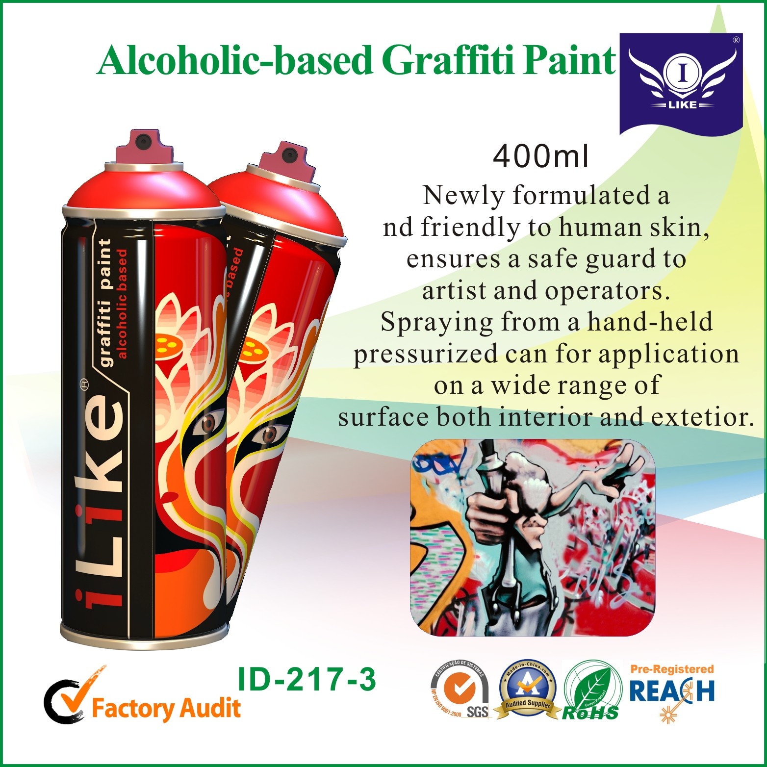 OEM 280g Multi Colors Ironlak Graffiti Spray Paints Art Spray Paint