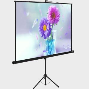 Quality Adjustable Outdoor Projector Screen Matte White Tripod 1:1 Format wholesale