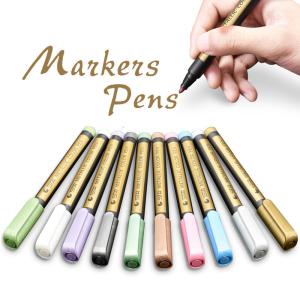 Quality DIY Black Cardboard Art Marker 8151 Color Metal Paint Note Number Pen Flat Brush Tip wholesale