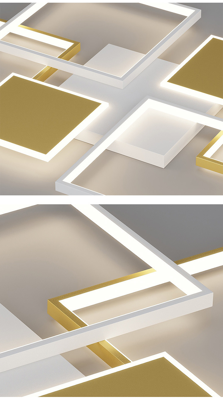Modern LED Ceiling Light Simplicity Fashion Geometric Light luxury Black Gold ceiling lamp(WH-MA-204)