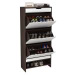 Wooden shoe cabinet with drawers