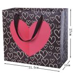 Large Valentine's Day Luxury Craft Gift Shopping Paper Bag with Hand Length